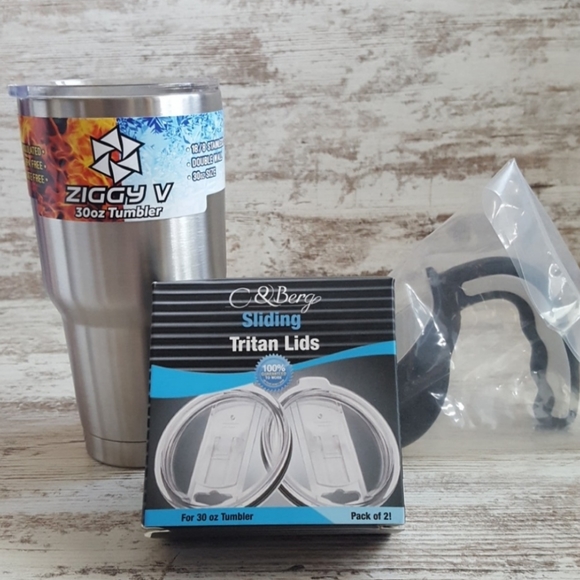 Other - ⚀NWT Set 30 oz Stainless Tumbler Extras